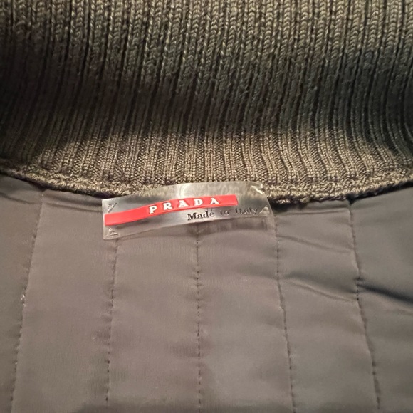 πHPπ PRADA Olive Green Quilted Double Zip Nylon Jacket - Picture 8 of 13